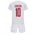 Günstige Dänemark Christian Eriksen #10 Babykleidung Auswärts Fussballtrikot Kinder WM 2022 Kurzarm (+ kurze hosen)